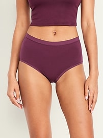 Image number 2 showing, High-Waisted Everyday Brief Cotton Underwear 6-Pack