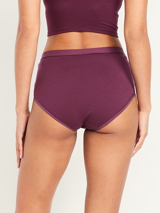 Image number 3 showing, High-Waisted Everyday Brief Cotton Underwear 6-Pack