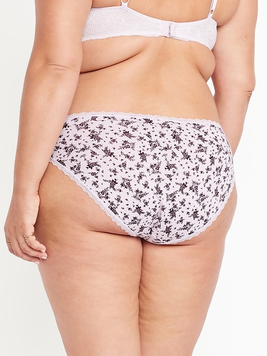 Image number 7 showing, High-Waisted Lace-Trim Bikini Underwear