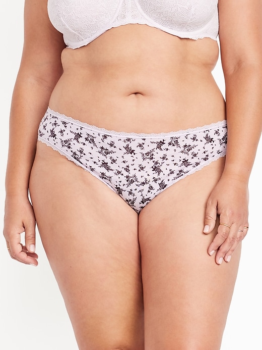 Image number 6 showing, High-Waisted Lace-Trim Bikini Underwear