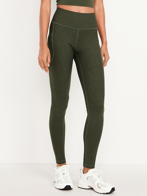 High-Waisted PowerSoft Full-Length Pocket Leggings - Ancient Forest