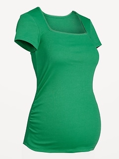 Maternity Trapeze-Neck T-Shirt
