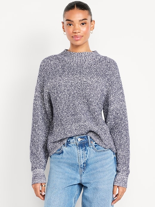 Image number 1 showing, SoSoft Cropped Mock-Neck Sweater