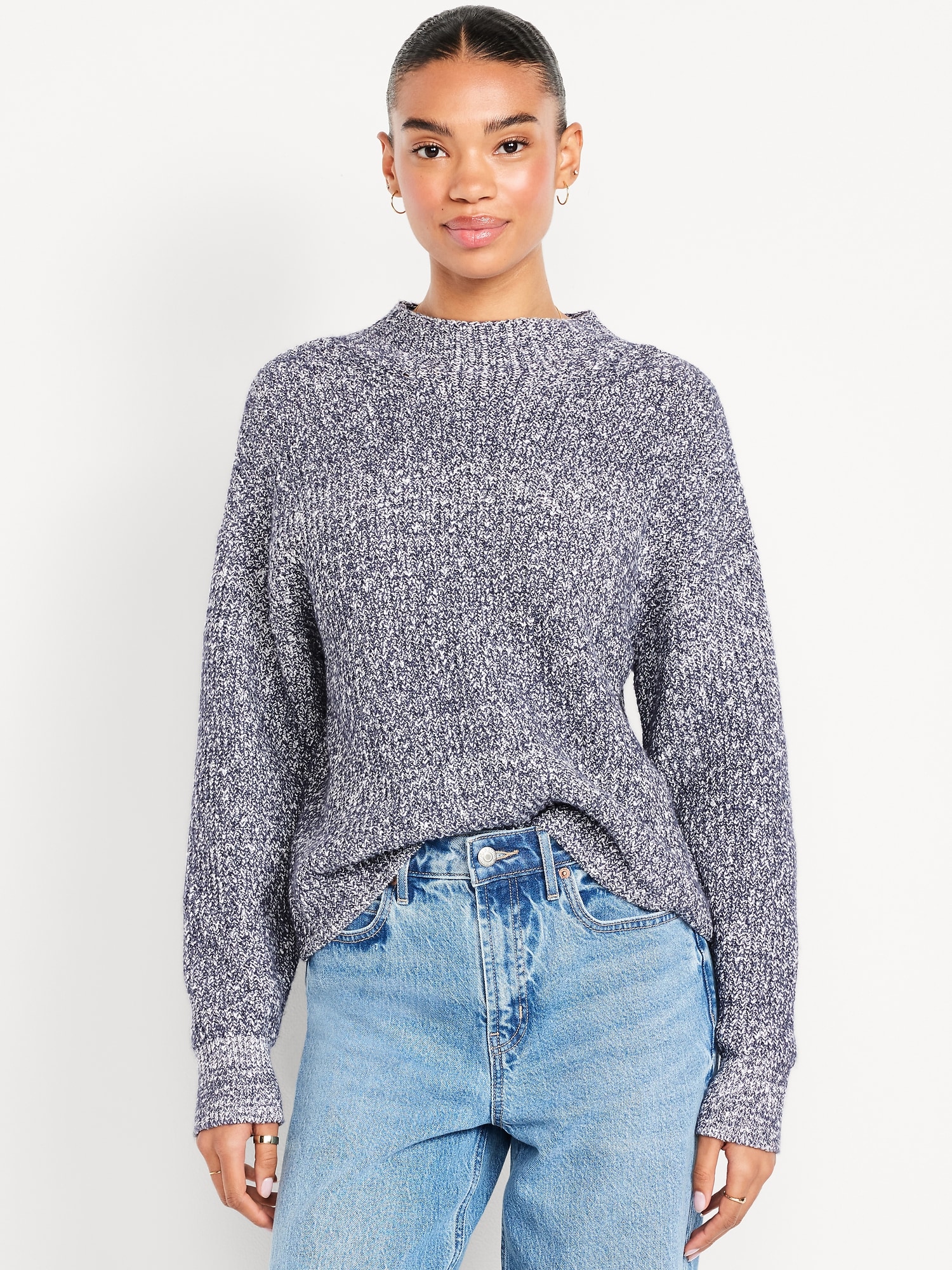 SoSoft Cropped Mock-Neck Sweater