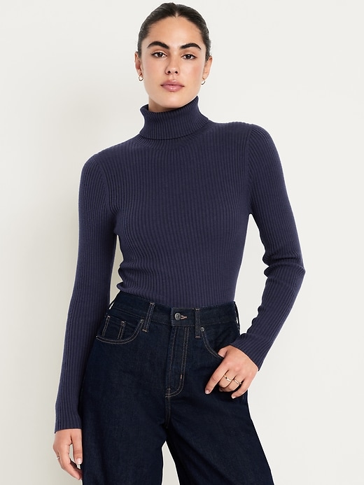 Image number 1 showing, SoSoft Lite Rib Turtleneck Sweater