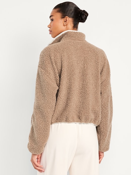 Image number 2 showing, Loose Sherpa Quarter-Zip Pullover