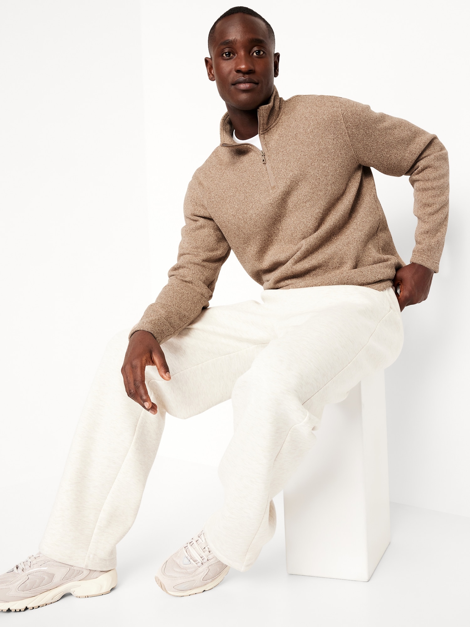 Sweater-Knit Fleece Quarter-Zip Pullover | Old Navy