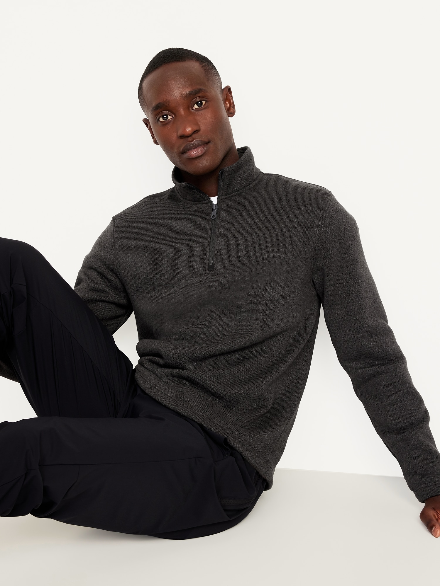Sweater-Knit Fleece Quarter-Zip Pullover | Old Navy