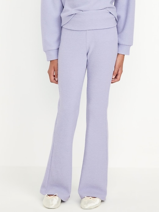 Image number 1 showing, CozePlush Foldover Flare Leggings for Girls
