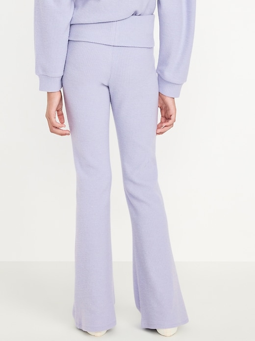 Image number 2 showing, CozePlush Foldover Flare Leggings for Girls