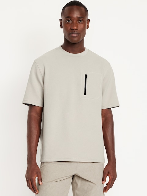 Oversized Tech Waffle T-Shirt - Windchime