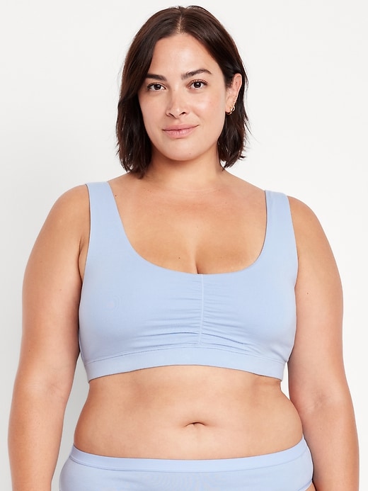 Image number 6 showing, Ruched Cotton Bralette