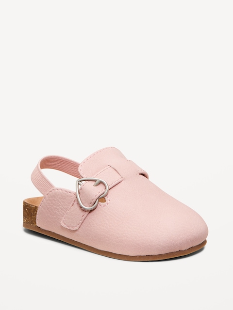 Faux-Suede Buckled Strap Sandals for Baby - Dusty Mauve