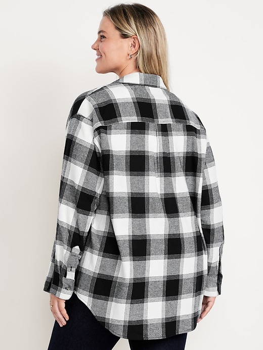 Image number 8 showing, Plaid Flannel Button-Down Boyfriend Shirt