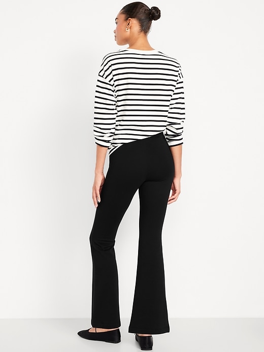 Image number 2 showing, High-Waisted Fleece-Lined Flared Leggings