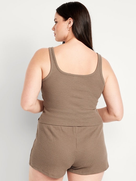 Image number 5 showing, Cozy Waffle Pajama Tank Top