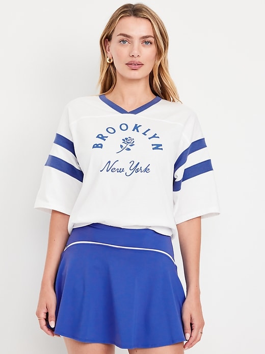 Image number 1 showing, Heavyweight Football-Style Graphic T-Shirt