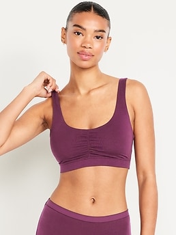 Ruched Cotton Bralette - image 3