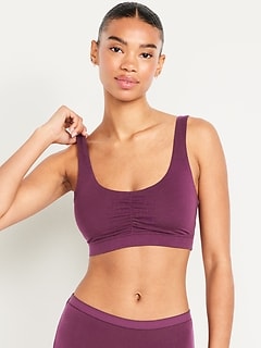 Ruched Cotton Bralette