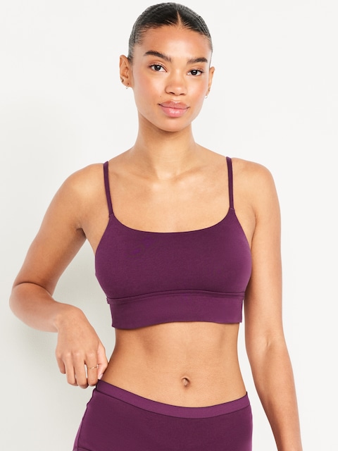 Cotton Cami Bralette - Plum Paradise