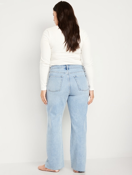 Image number 8 showing, Curvy Extra High-Waisted Wide-Leg Jeans