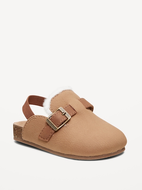 Faux-Suede Buckled Strap Sandals for Baby - Tan