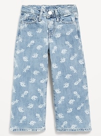 Image number 1 showing, Printed Baggy Wide-Leg Jeans for Toddler Girls
