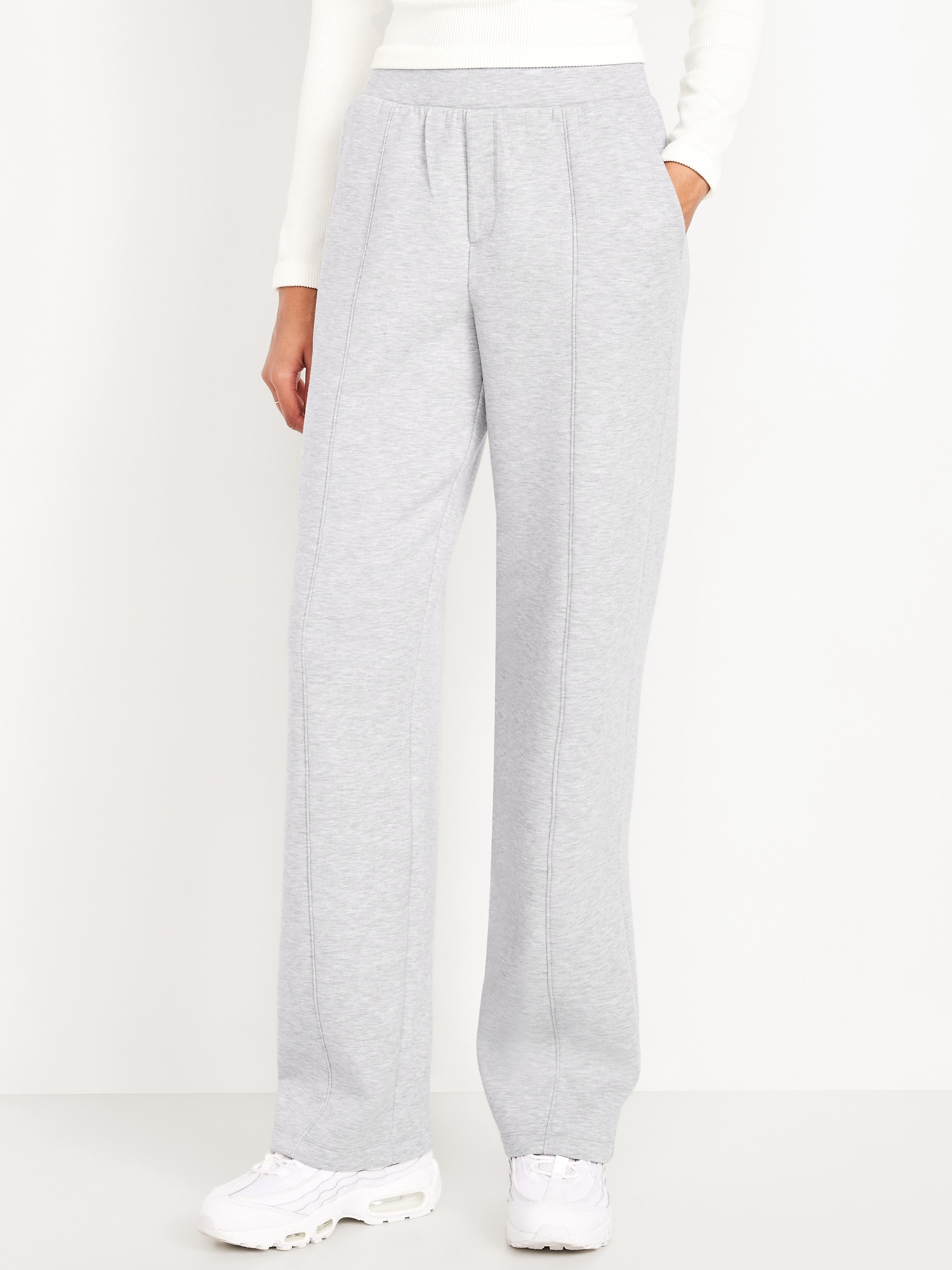 High-Waisted Bounce Fleece Trouser Sweatpants