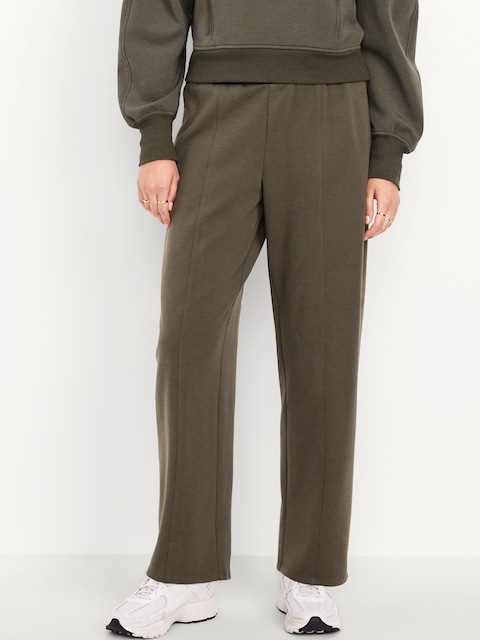 High-Waisted Dynamic Fleece Barrel Pants - Ancient Forest