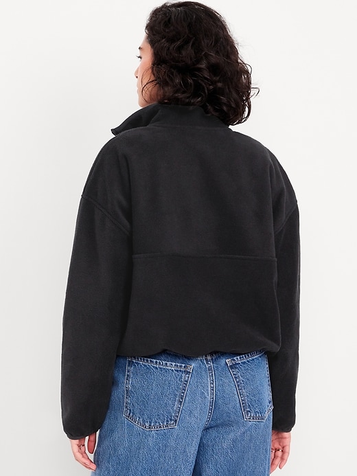 Image number 2 showing, Oversized Performance Microfleece Cropped Half Zip
