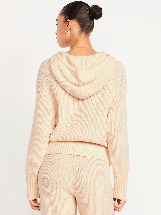Image number 2 showing, Bouclé Pullover Hoodie Sweater
