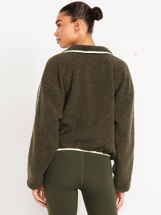 Image number 2 showing, Loose Sherpa Quarter-Zip Pullover