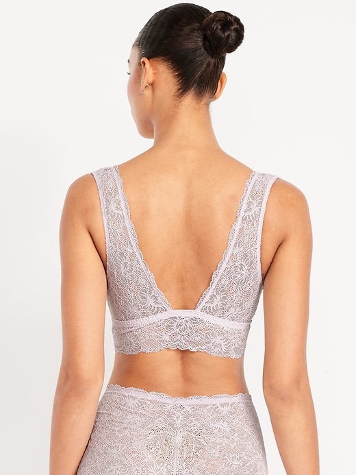 Image number 2 showing, V-Neck Lace Bralette