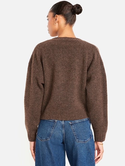 Image number 2 showing, Wool-Blend Slouchy Cardigan Sweater