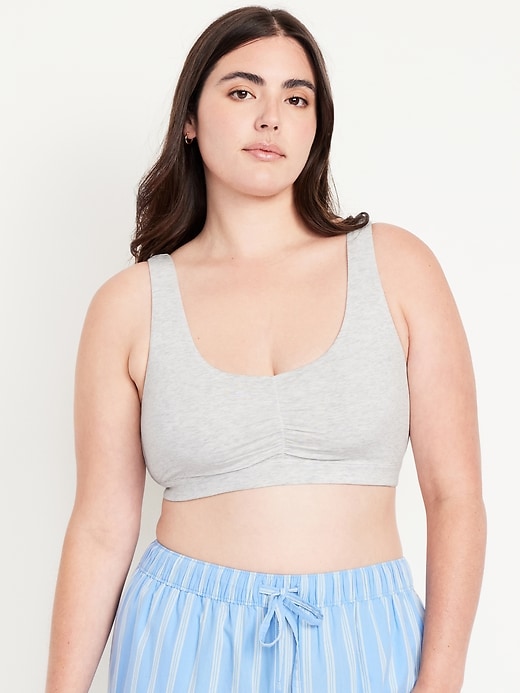 Image number 4 showing, Ruched Cotton Bralette
