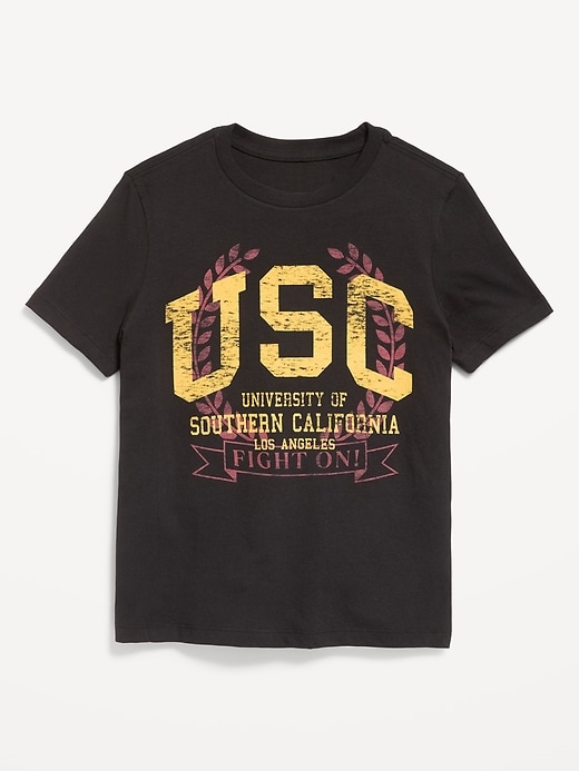 Image number 1 showing, USC™ Gender-Neutral Graphic T-Shirt for Kids