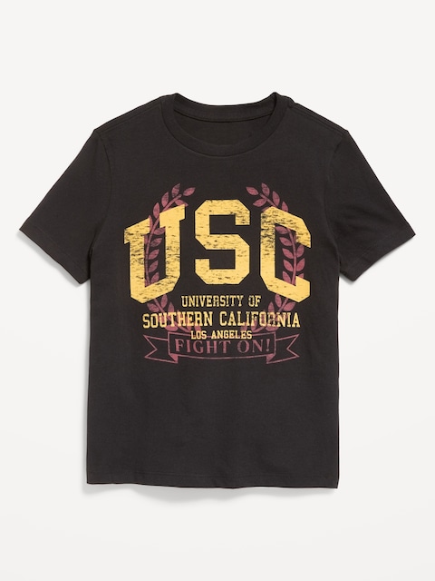USC™ Gender-Neutral Graphic T-Shirt for Kids - Black Jack