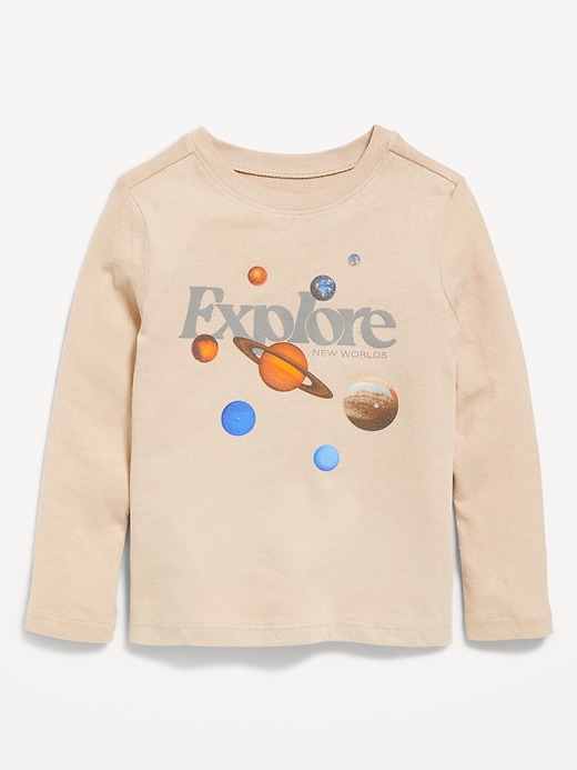 Image number 1 showing, Long-Sleeve Unisex Graphic T-Shirt for Toddler
