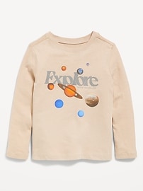 Image number 1 showing, Long-Sleeve Unisex Graphic T-Shirt for Toddler