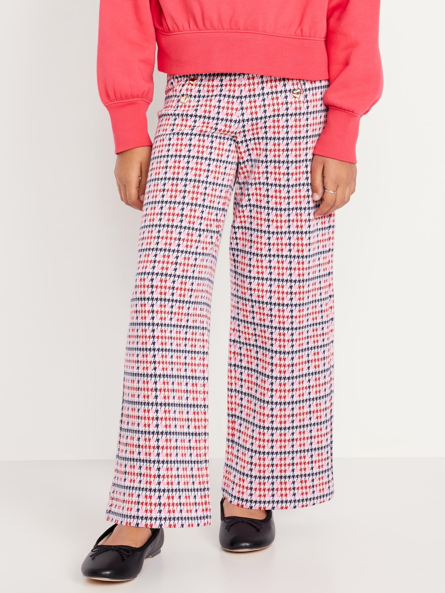 High-Waisted Straight-Leg Sailor Pants for Girls