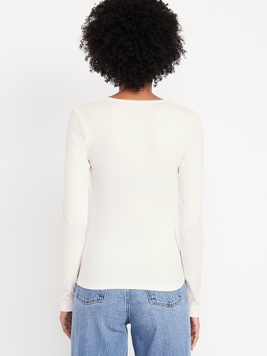 Image number 2 showing, Long-Sleeve Square-Neck Top