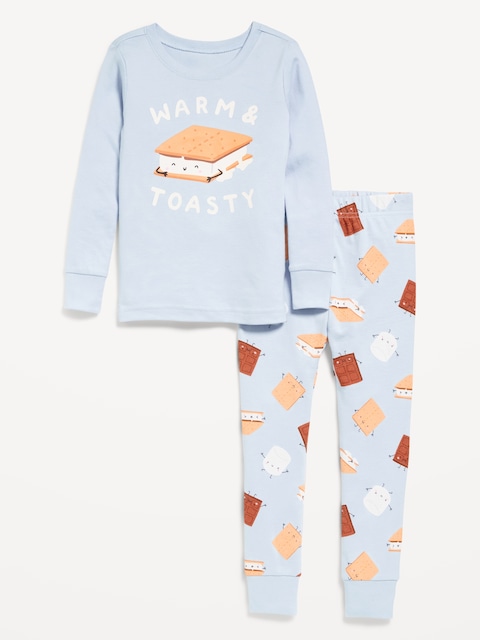 Printed Snug-Fit Pajama Set for Toddler & Baby - Rock Pool