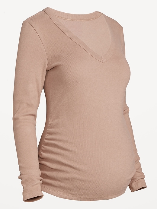 Image number 2 showing, Maternity Snug V-Neck T-Shirt