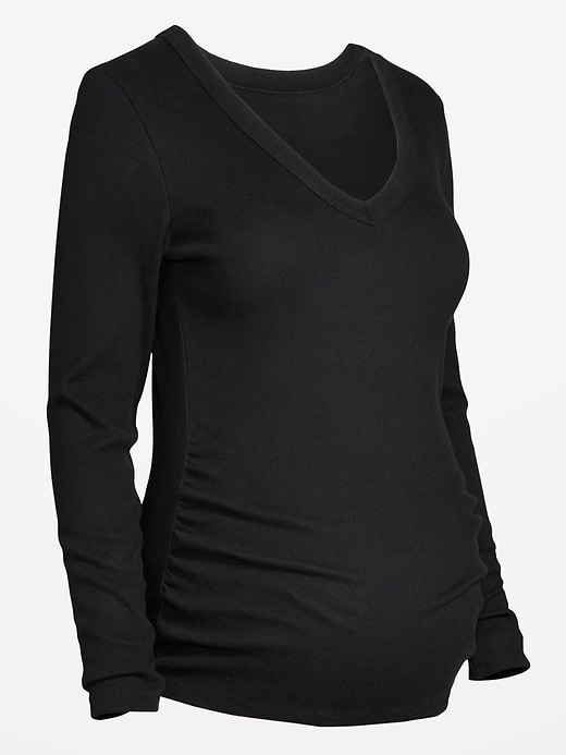 Image number 2 showing, Maternity Snug V-Neck T-Shirt