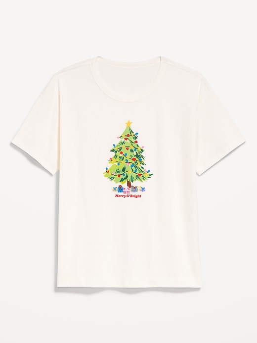 Image number 9 showing, Holiday-Graphic Crew-Neck T-Shirt for Women