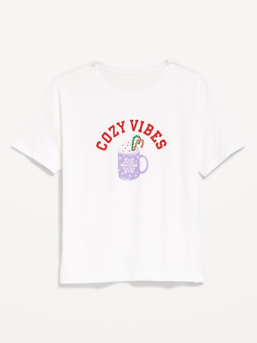 Image number 9 showing, Holiday-Graphic Crew-Neck T-Shirt for Women