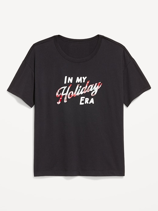Image number 7 showing, Holiday-Graphic Crew-Neck T-Shirt for Women