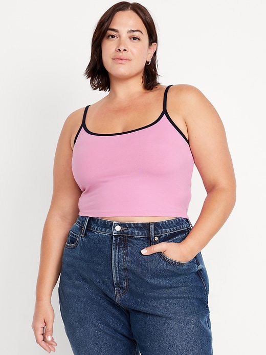 Image number 5 showing, Tipped Jersey Cropped Cami Top