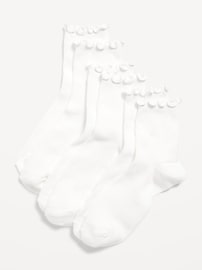 Image number 1 showing, Ruffled Crew Sock 3-Pack for Women