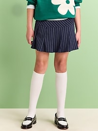 Image number 1 showing, Pleated Twill Skirt for Girls
